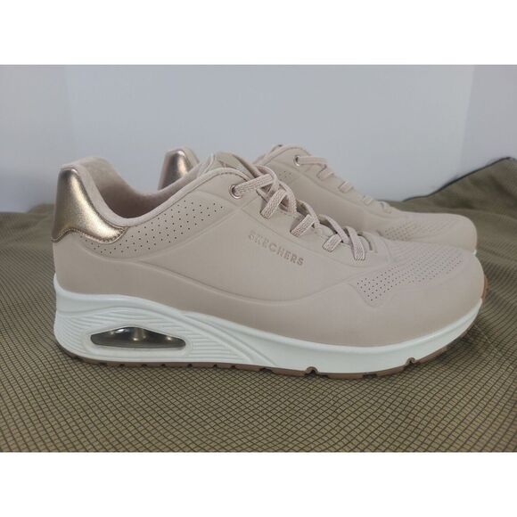 Skechers Street Los‎ Angeles 155196 Uno-Shimmer Away Pink Womens Size 11 - Picture 3 of 7